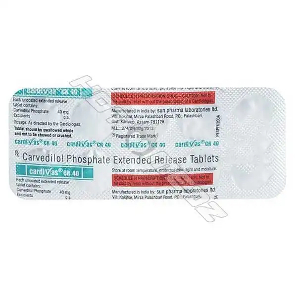Carvedilol Phosphate Extended Release 40 mg